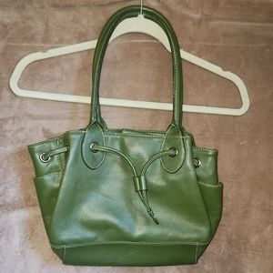 Nine West Green Drawstring Satchel